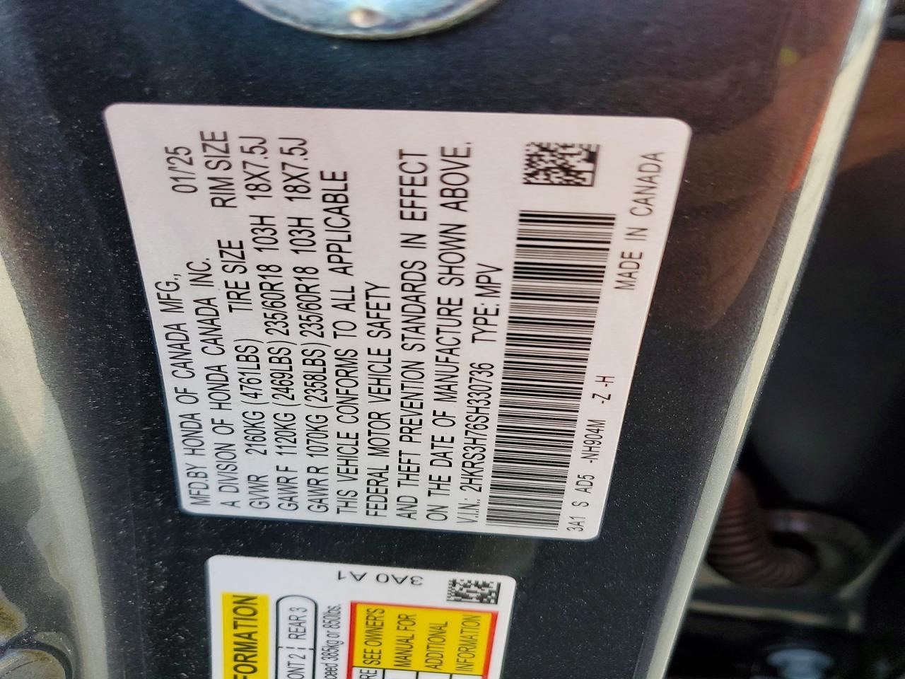 2025 Honda Cr-v exl