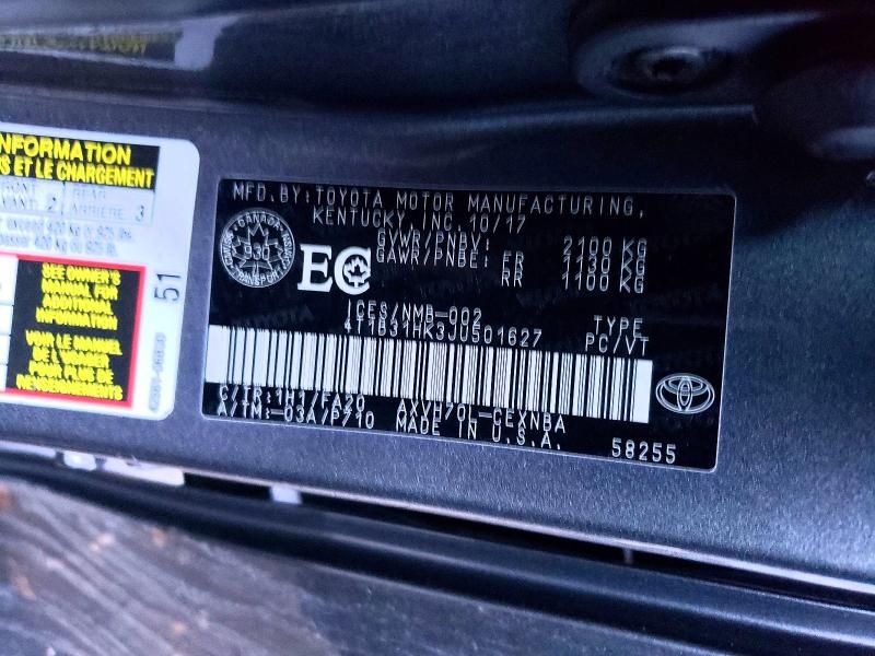 2018 Toyota Camry le