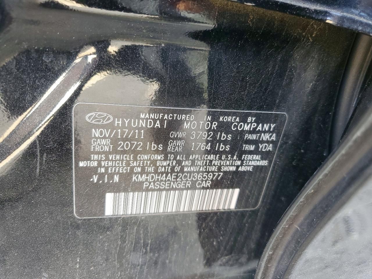 2012 Hyundai Elantra gls