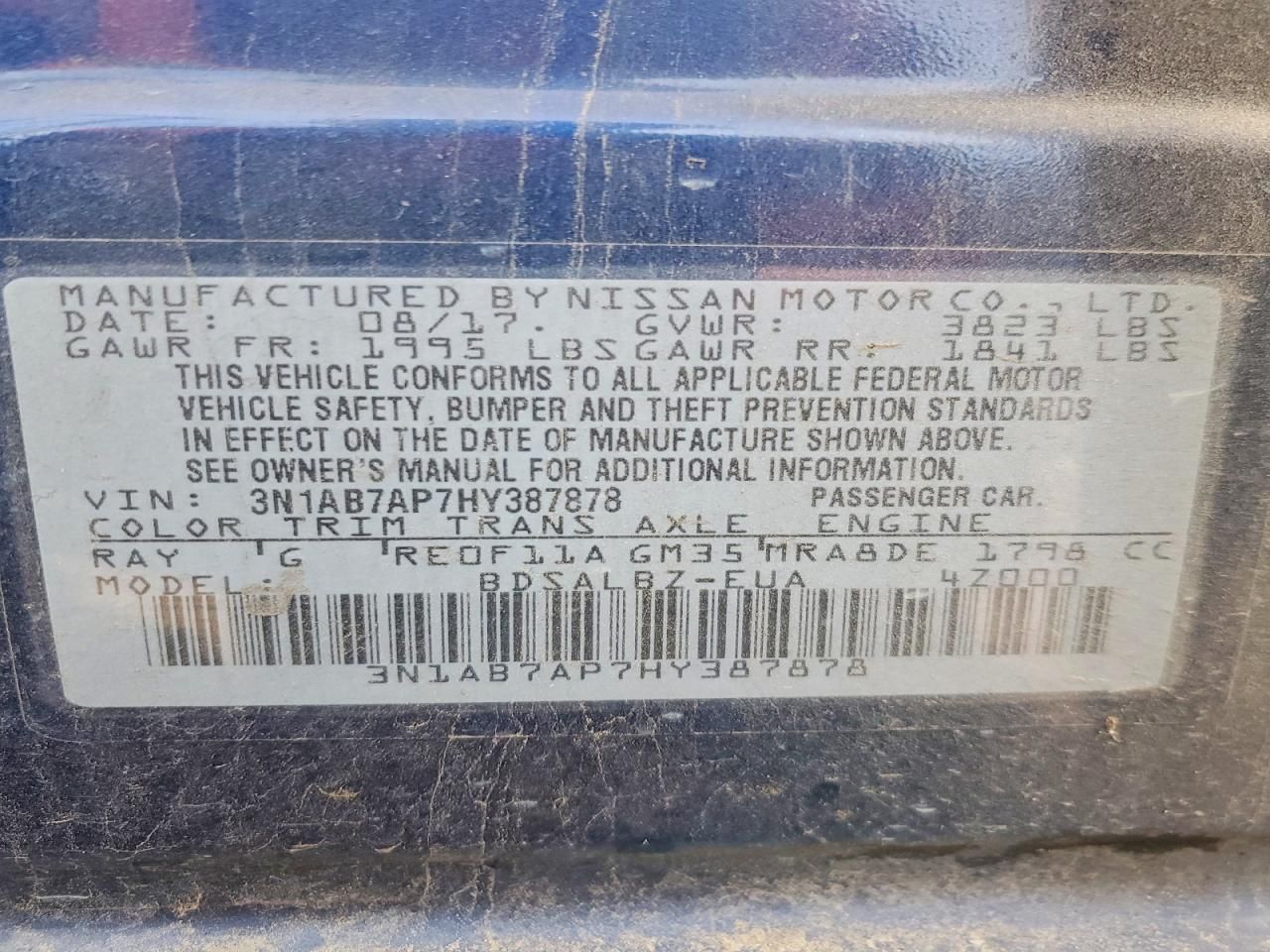 2017 Nissan Sentra s