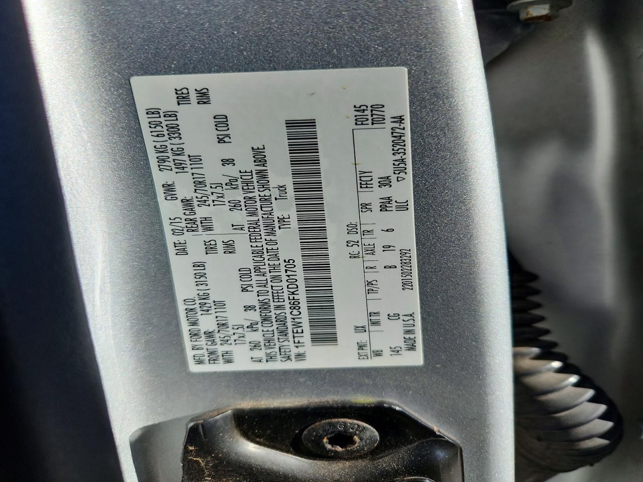 2015 Ford F150 Supercrew