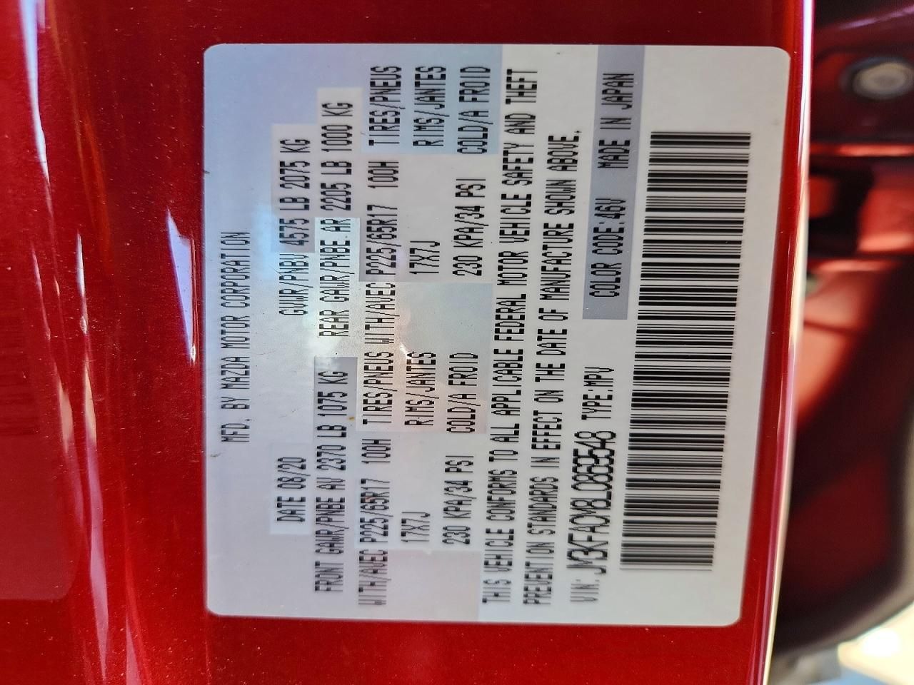 2020 Mazda Cx-5 Touring