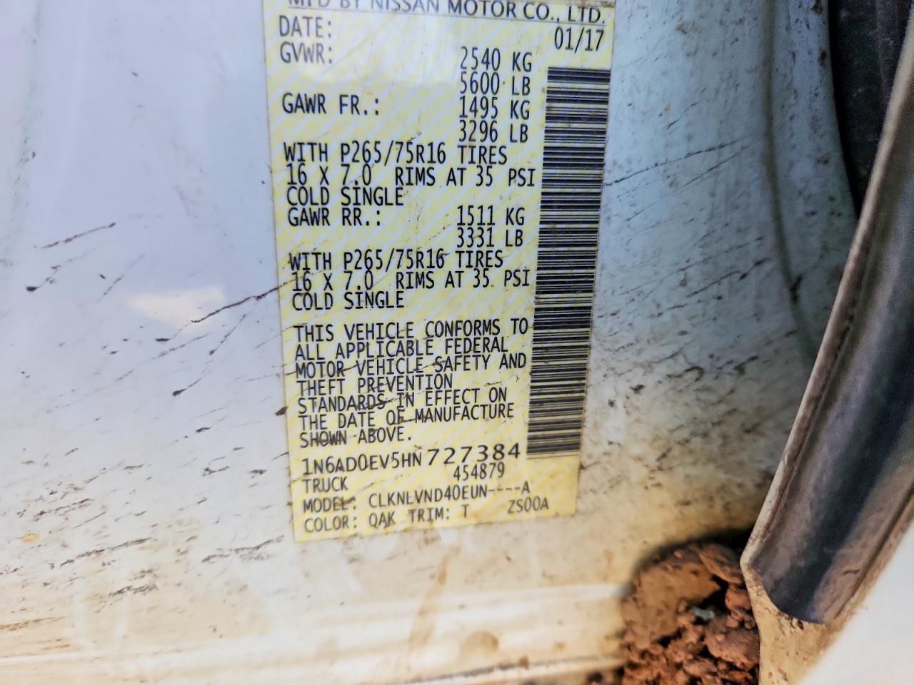 2017 Nissan Frontier s