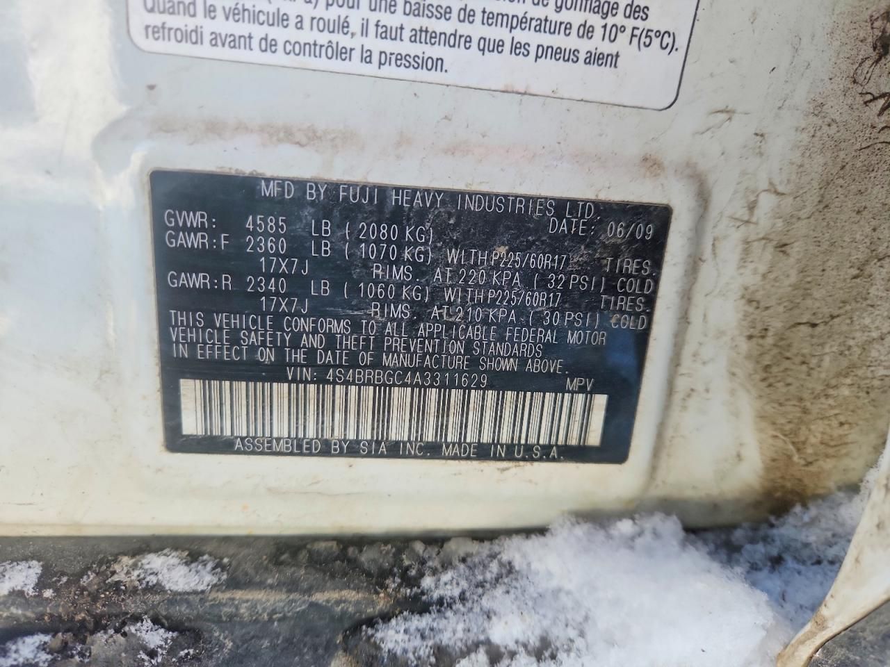 2010 Subaru Outback 2.5i Premium