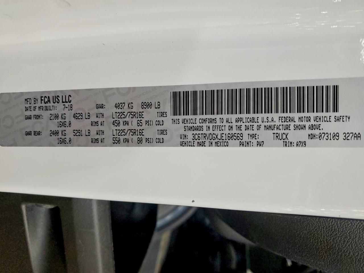 2018 Dodge Ram Promaster 2500 2500 High