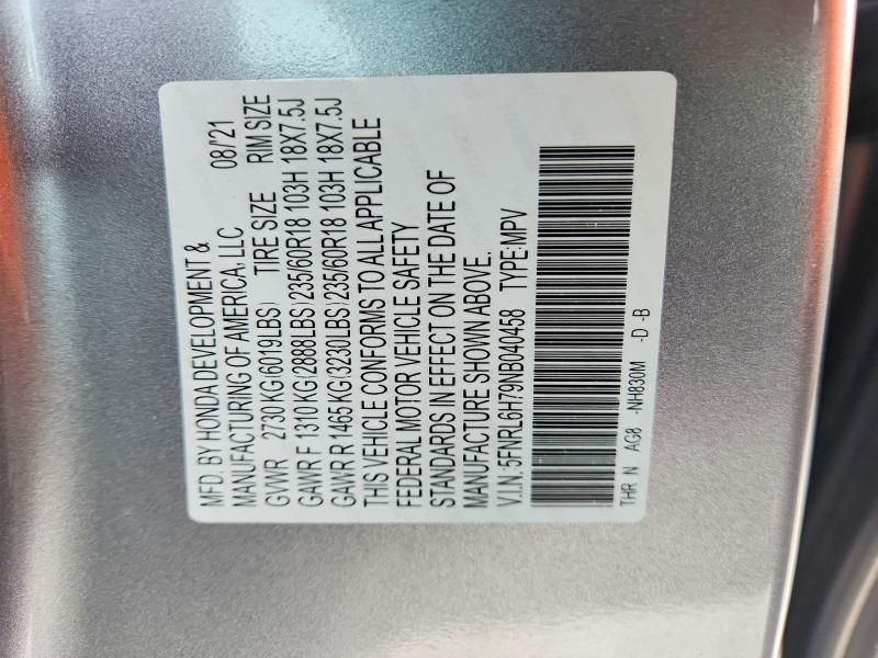 2022 Honda Odyssey exl