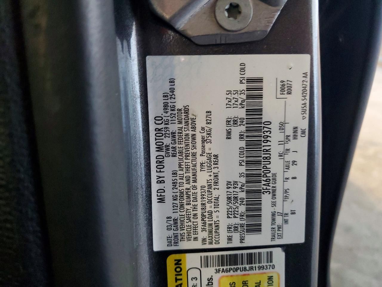 2018 Ford Fusion se Phev