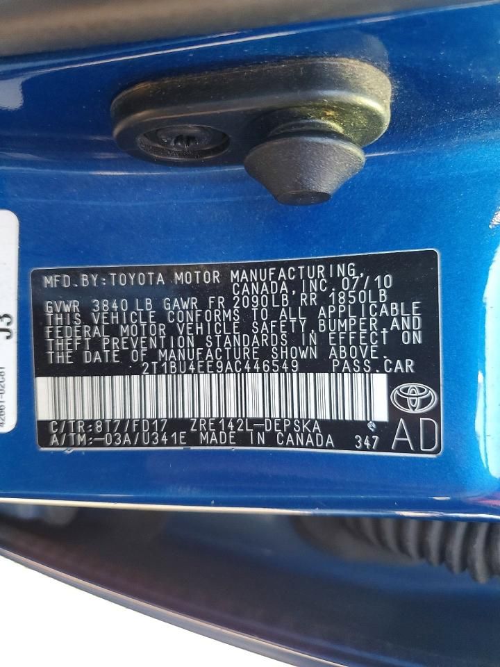 2010 Toyota Corolla Base