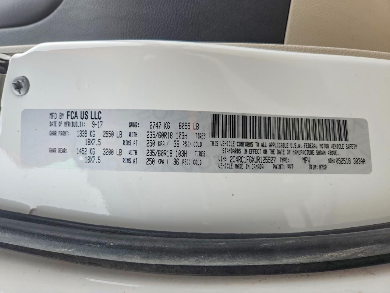 2018 Chrysler Pacifica Touring Plus