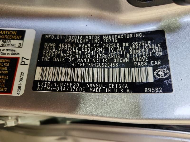 2016 Toyota Camry le