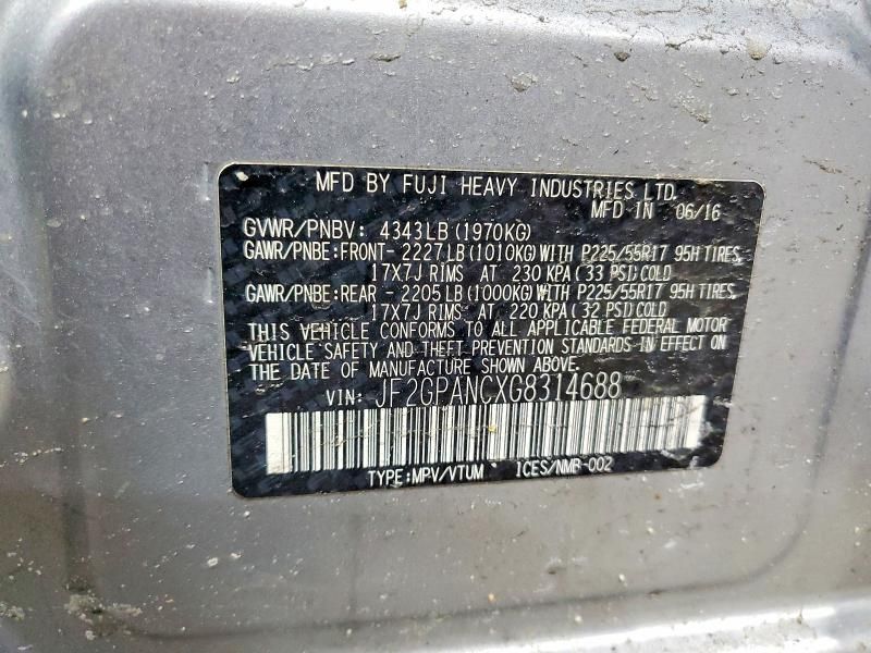 2016 Subaru Crosstrek Limited