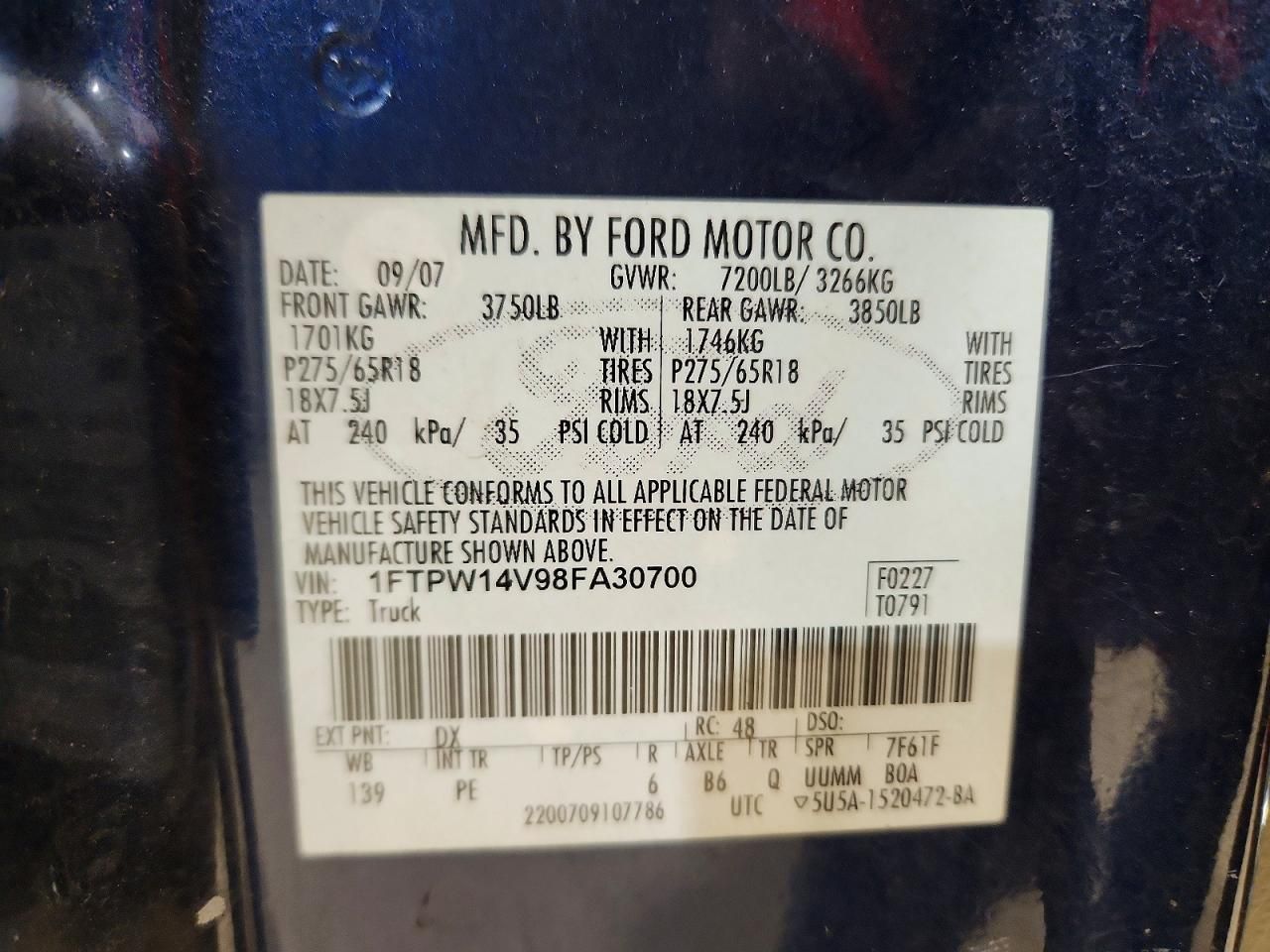 2008 Ford F150 Supercrew