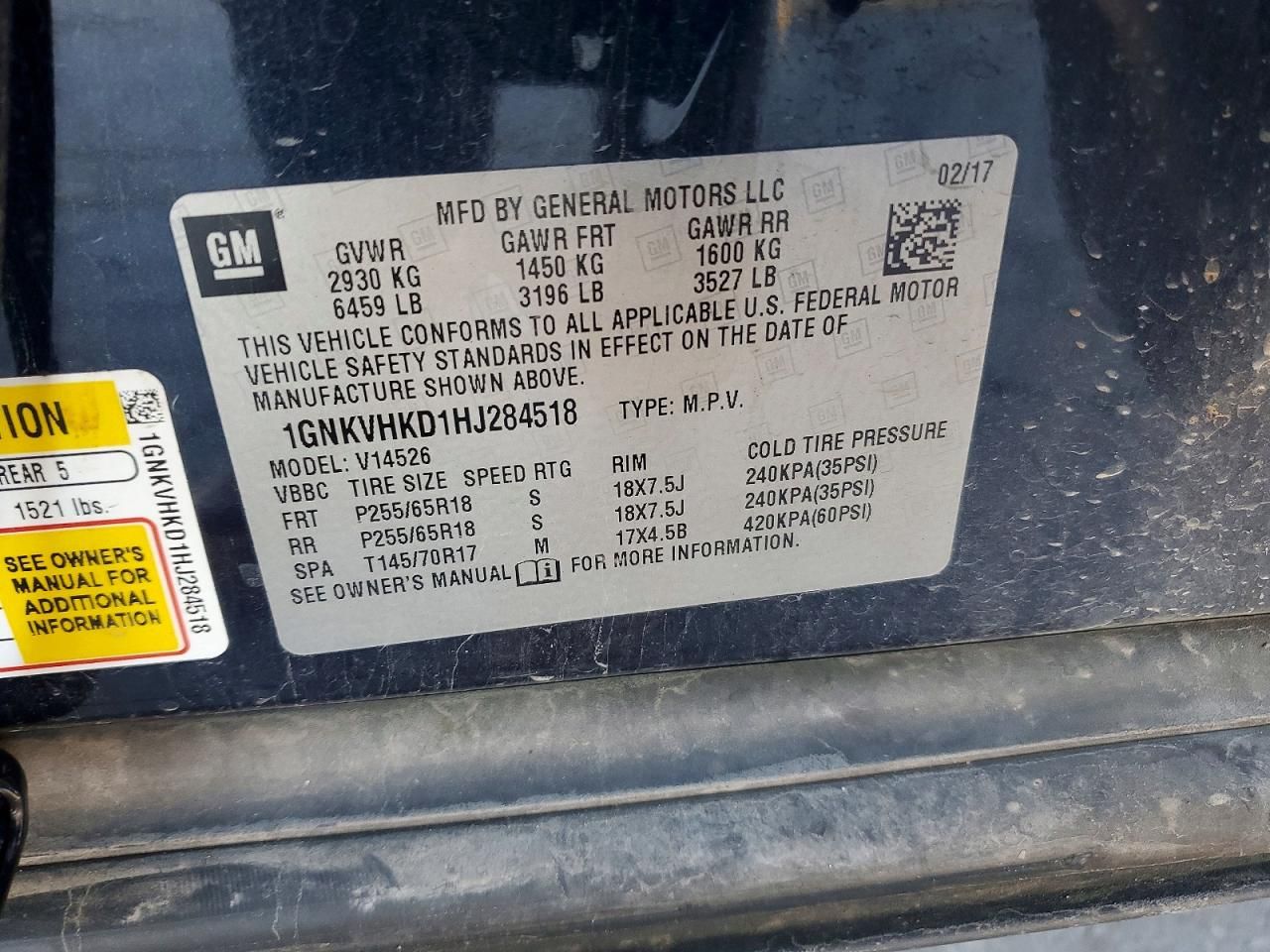 2017 Chevrolet Traverse lt