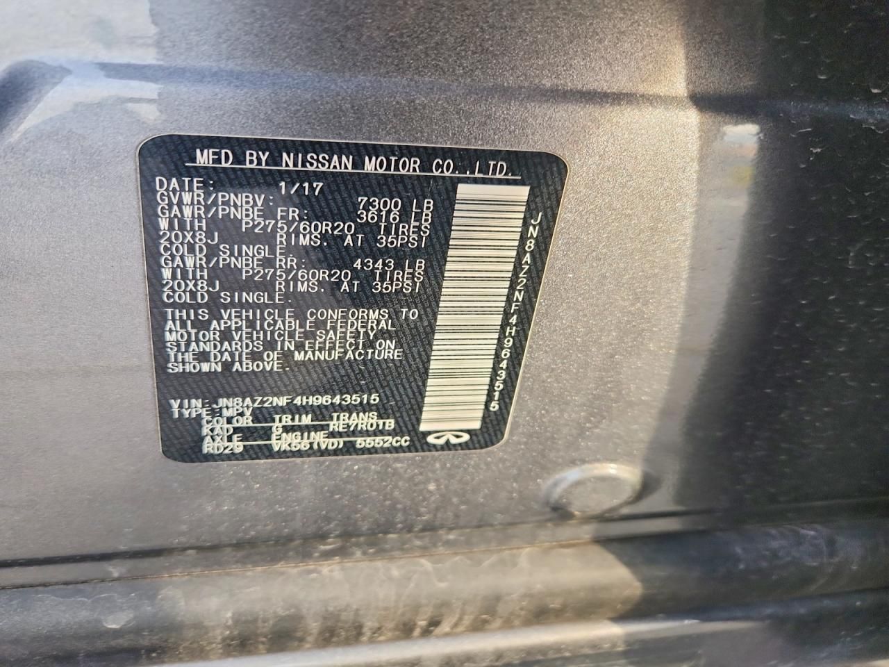 2017 Infiniti Qx80 Base