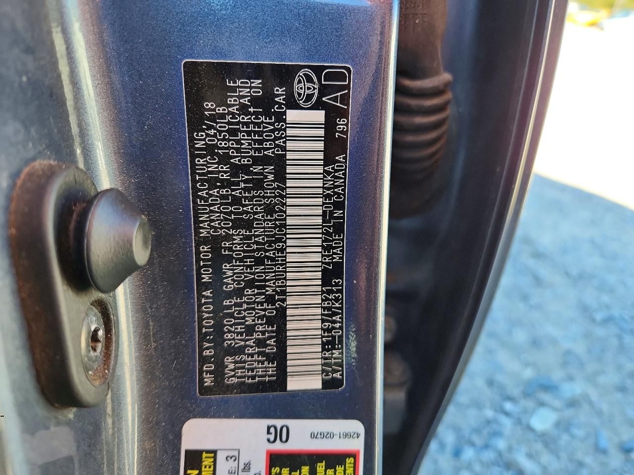 2018 Toyota Corolla l