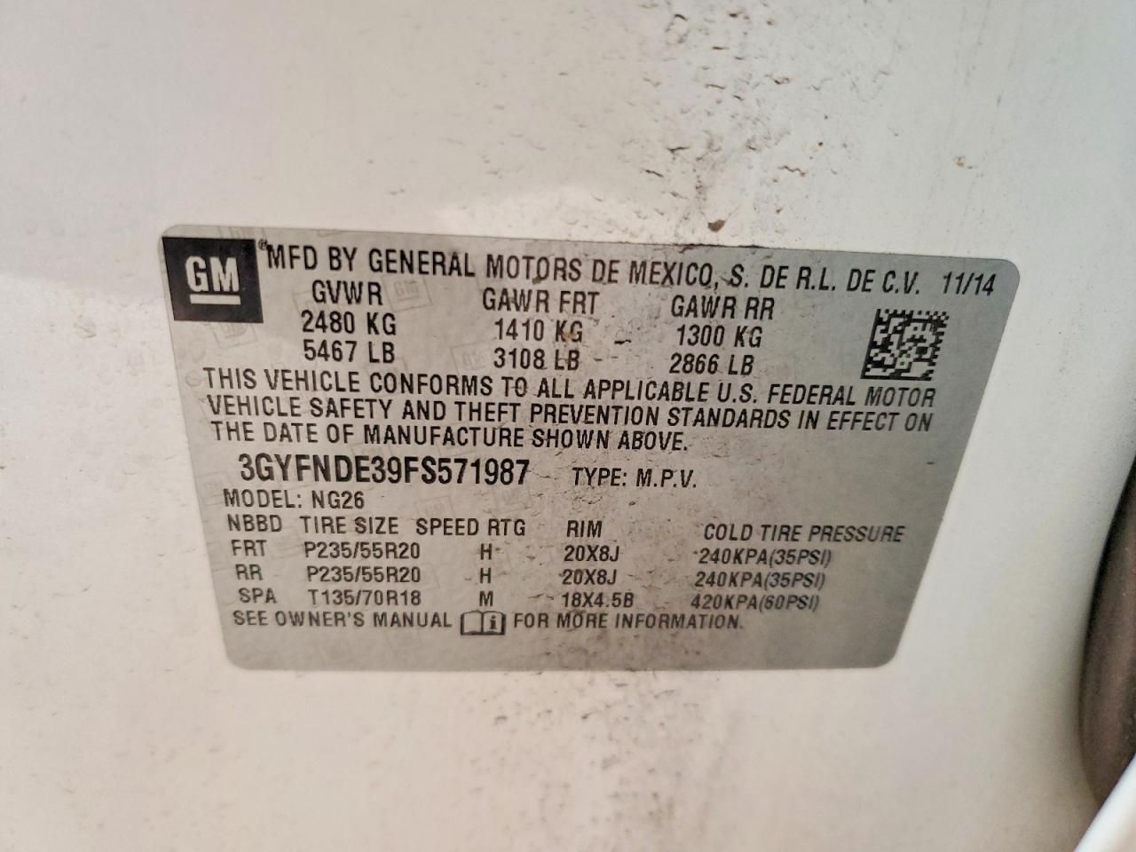 2015 Cadillac Srx Premium Collection