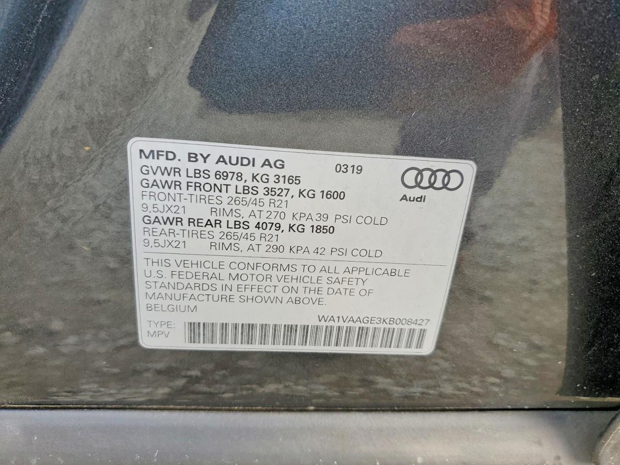 2019 Audi E-tron Prestige