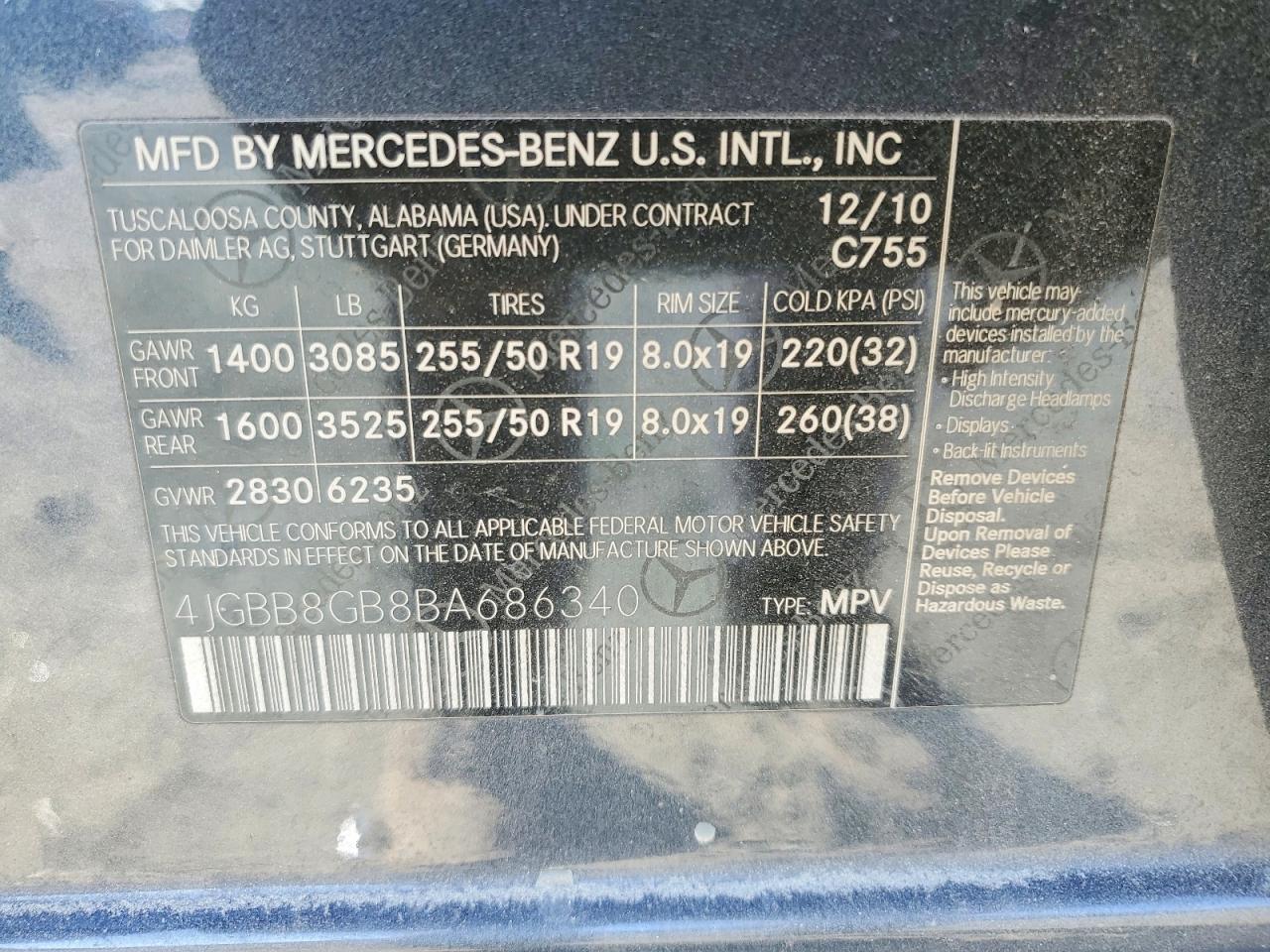 2011 Mercedes-Benz Ml 350 4matic