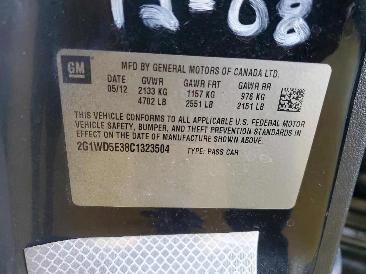 2012 Chevrolet Impala Police