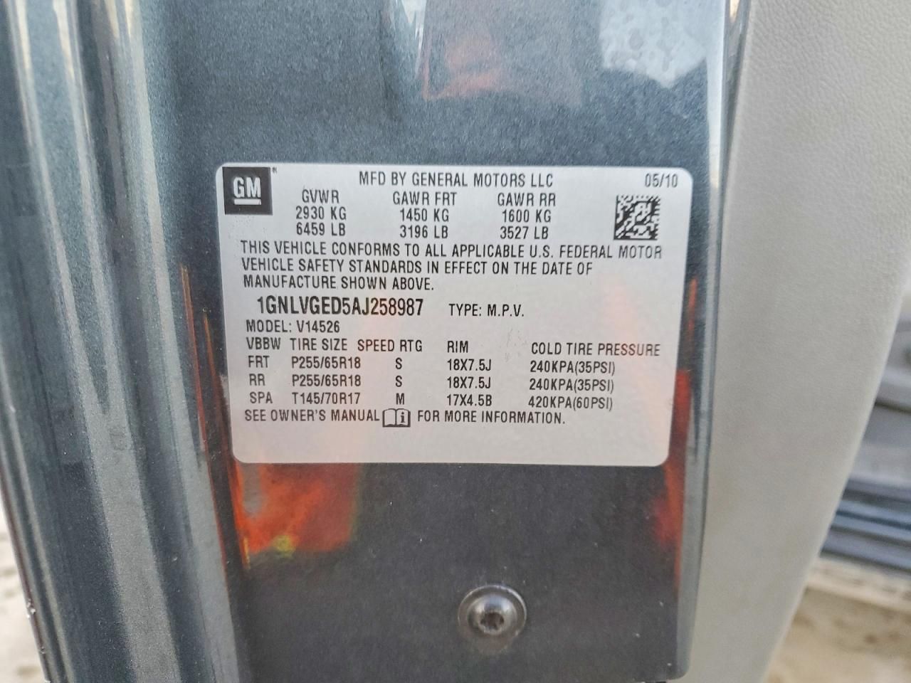 2010 Chevrolet Traverse lt