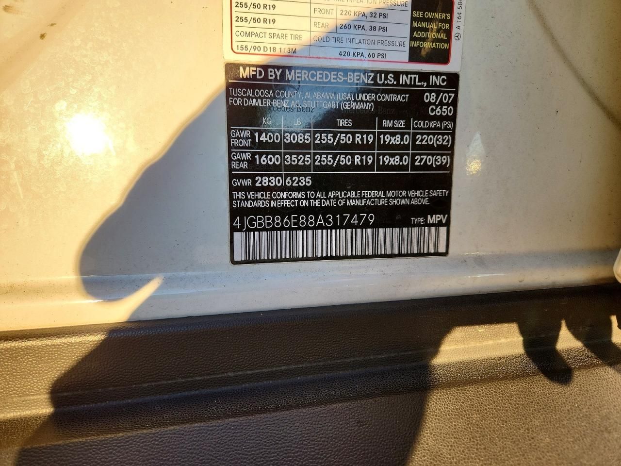 2008 Mercedes-Benz Ml 350