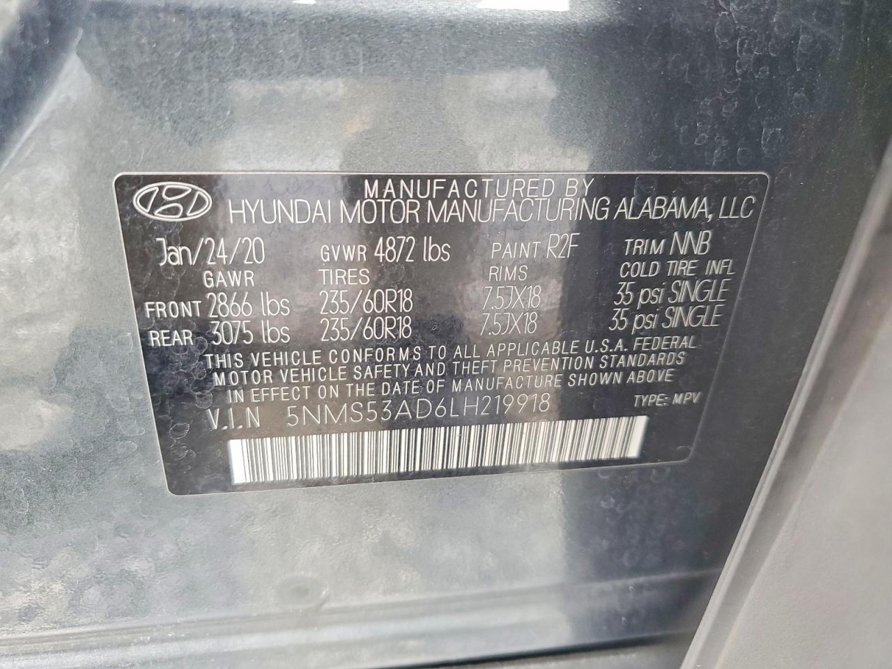 2020 Hyundai Santa fe Limited
