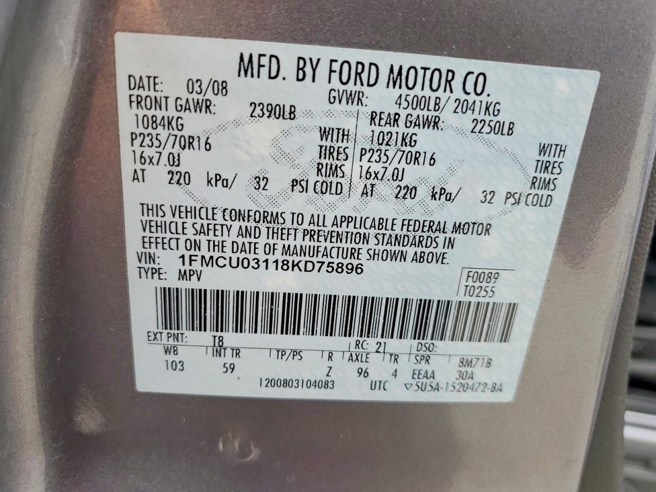 2008 Ford Escape xlt