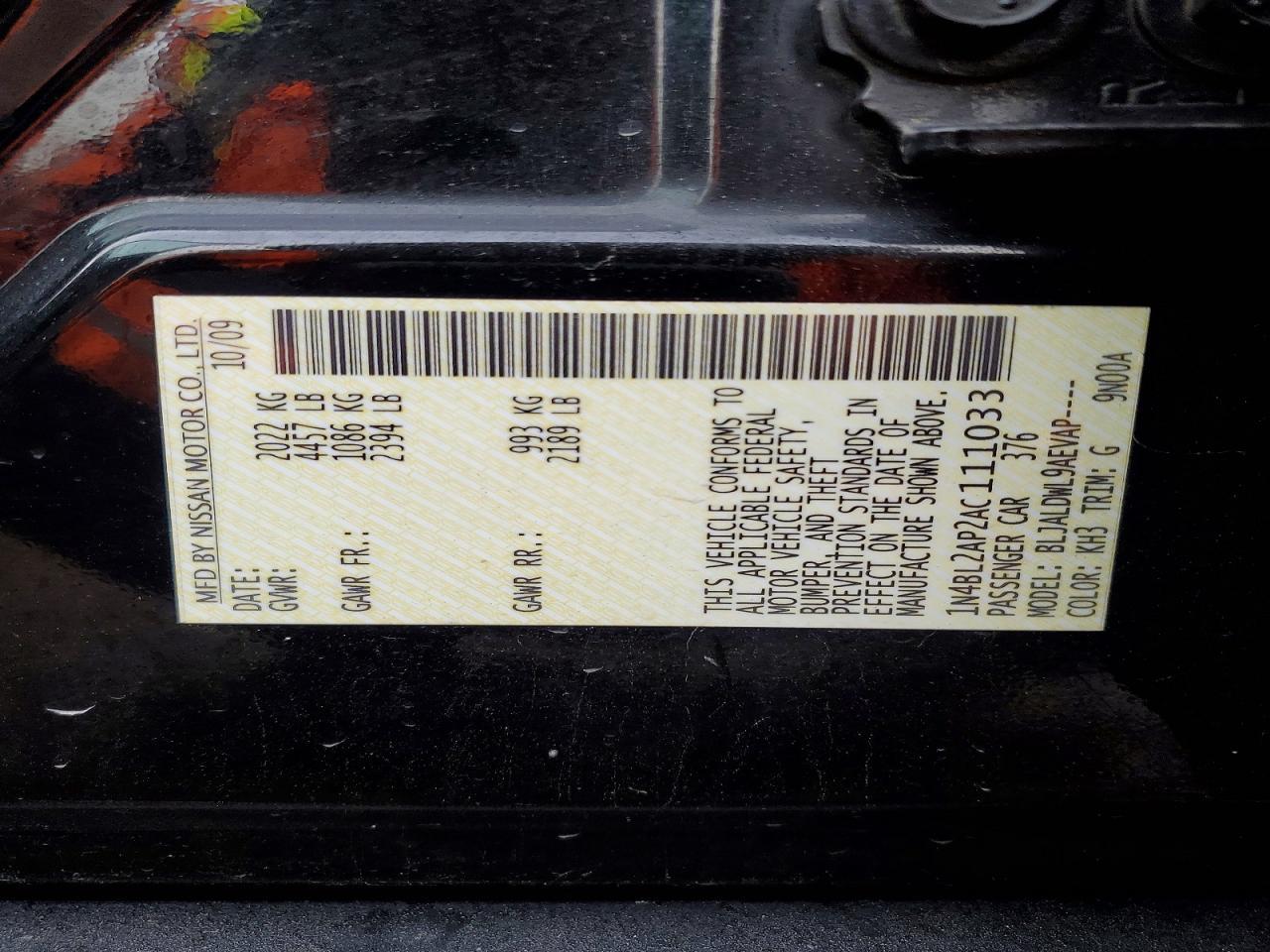 2010 Nissan Altima sr