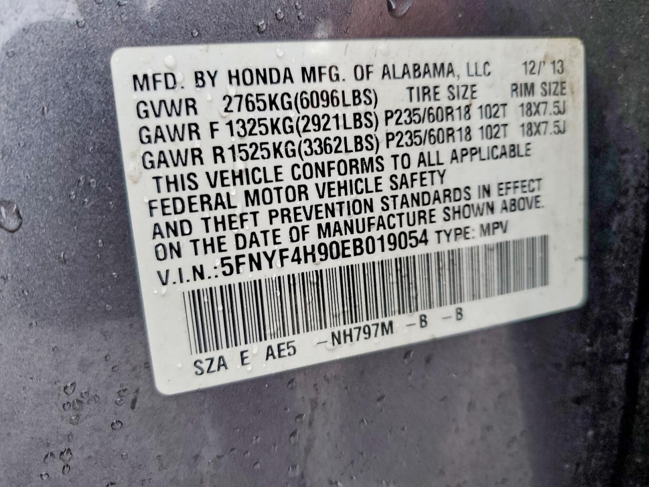 2014 Honda Pilot Touring