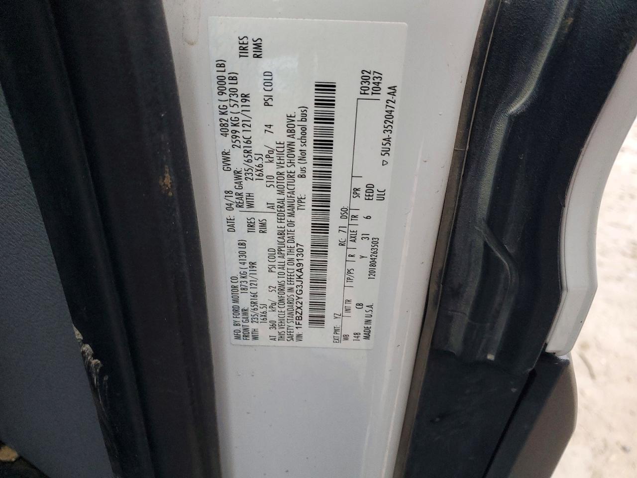 2018 Ford Transit T-350