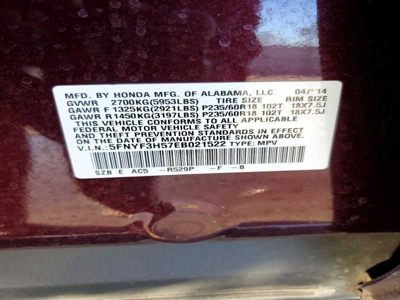 2014 Honda Pilot exl