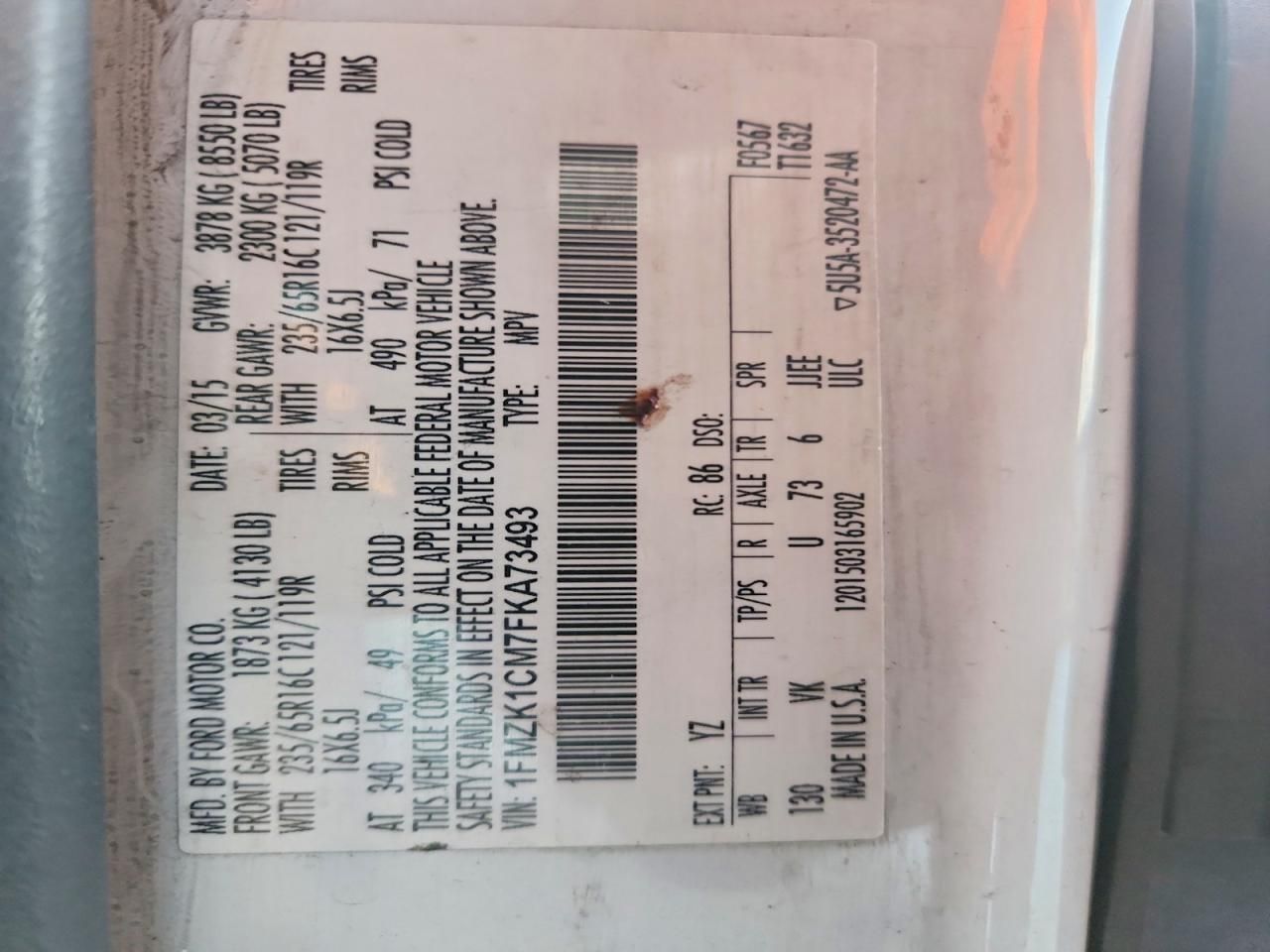 2015 Ford Transit T-150