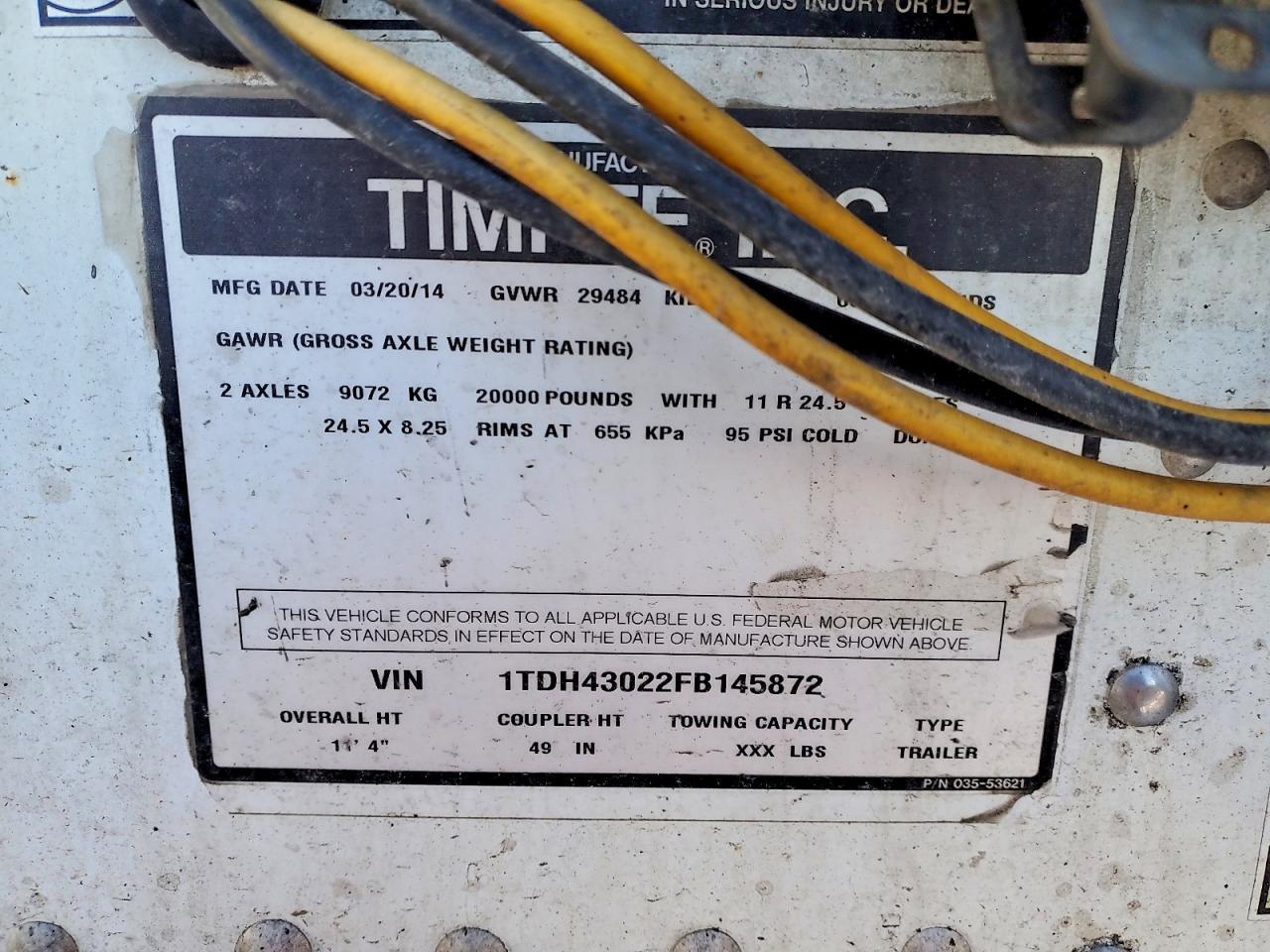 2015 Timpte Graintrail