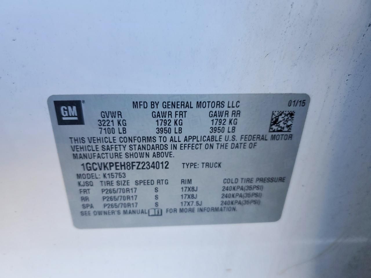 2015 Chevrolet Silverado K1500