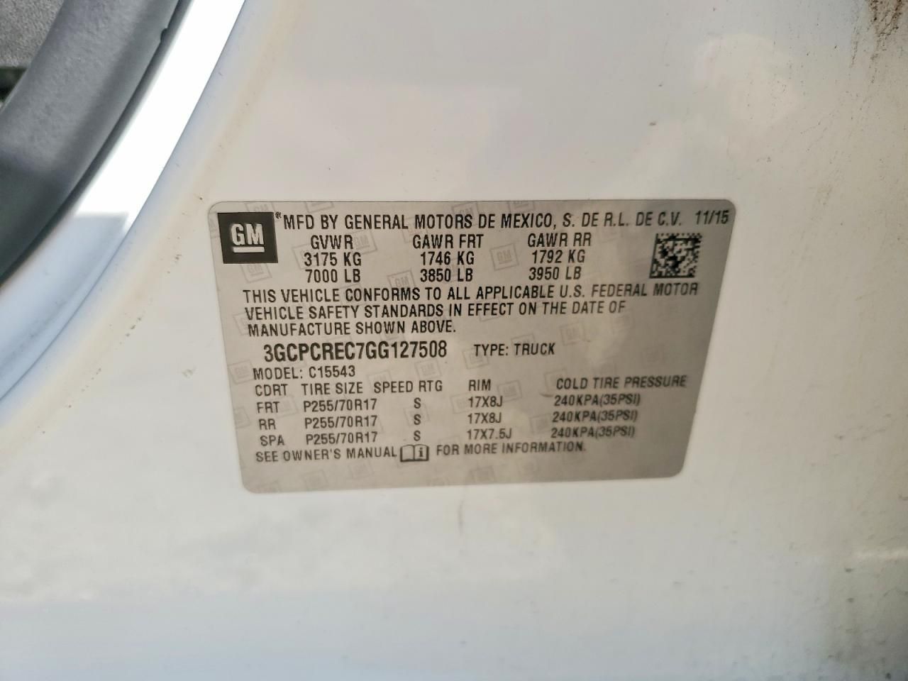 2016 Chevrolet Silverado C1500 lt