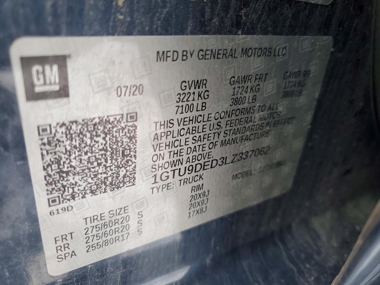 2020 GMC Sierra K1500 slt