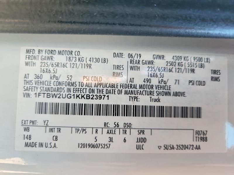 2019 Ford Transit T-350 Delivery Van