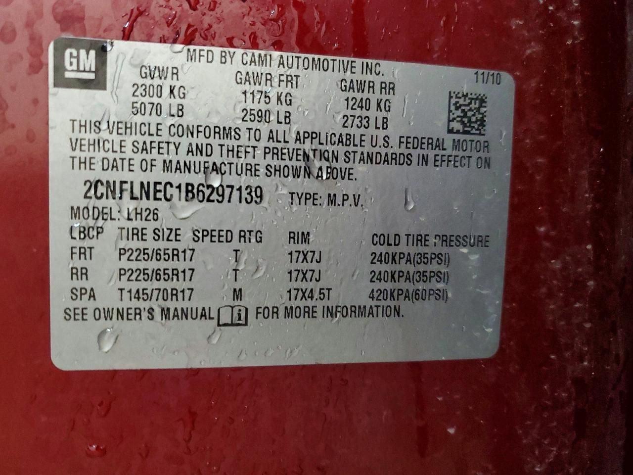 2011 Chevrolet Equinox lt