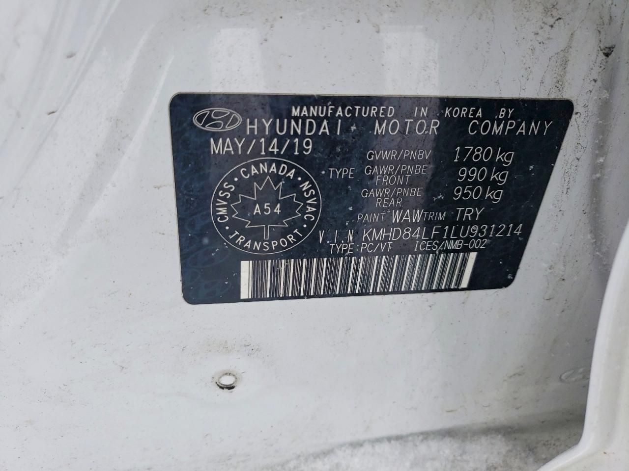 2020 Hyundai Elantra sel