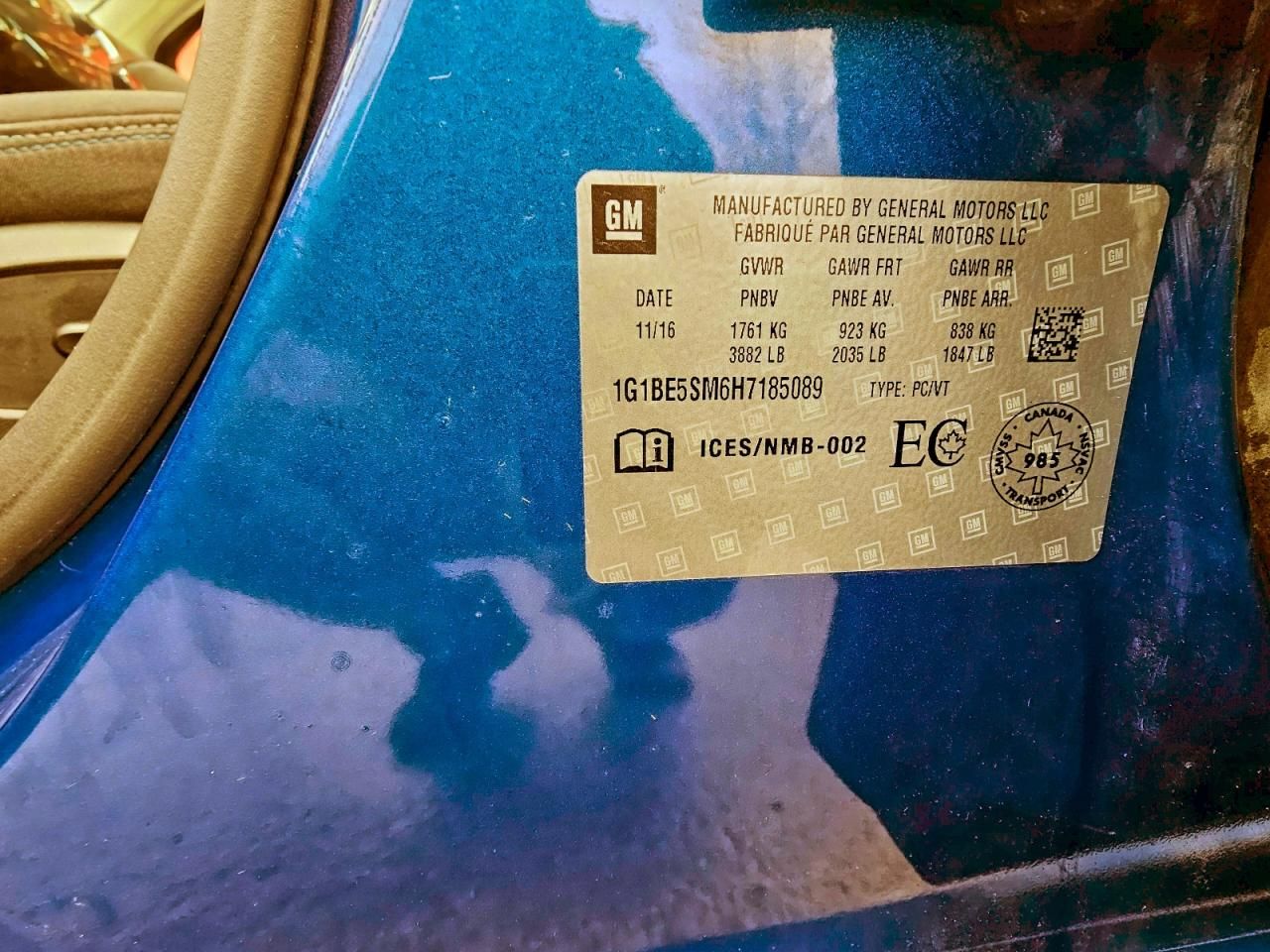 2017 Chevrolet Cruze lt