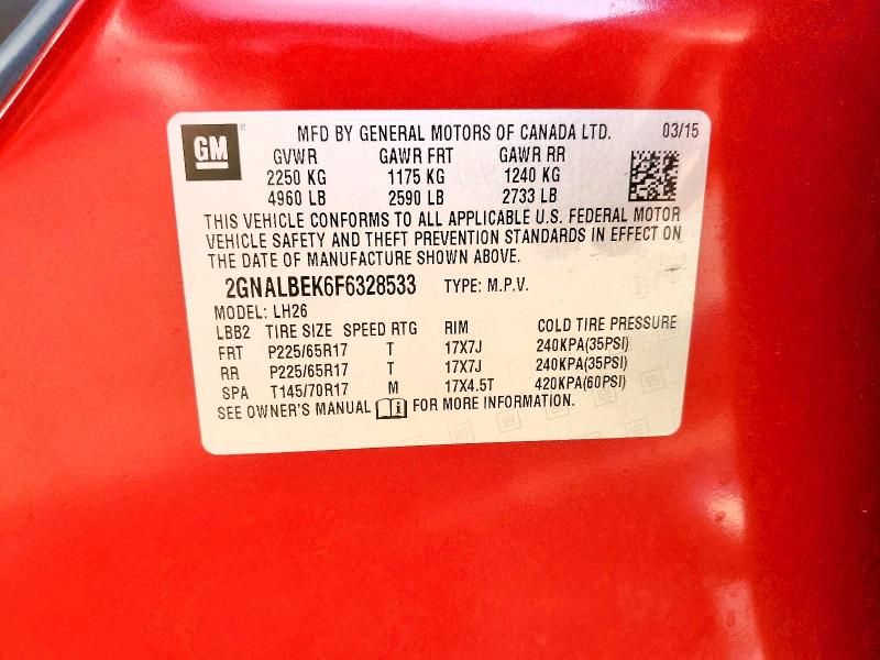 2015 Chevrolet Equinox lt