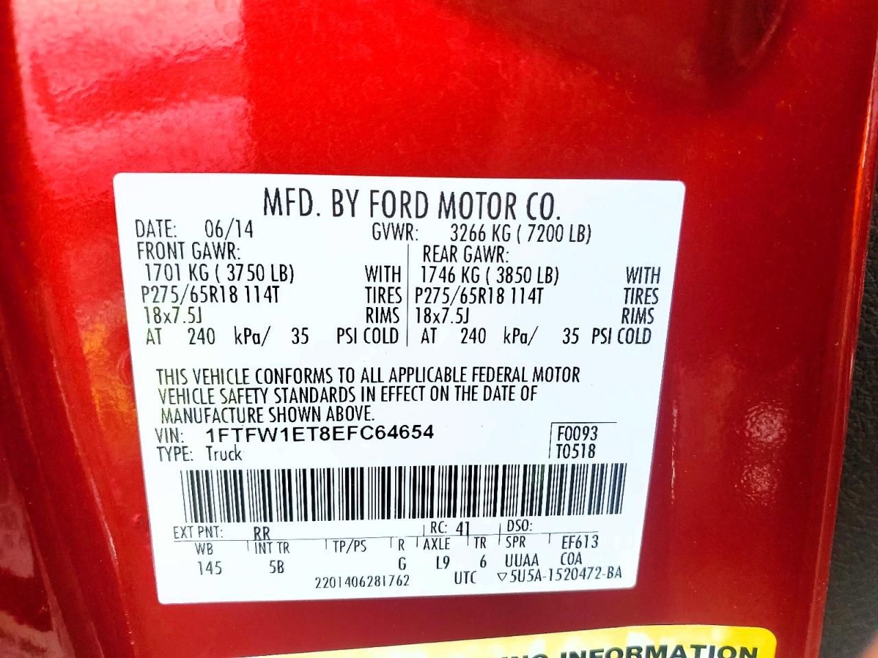 2014 Ford F150 Supercrew