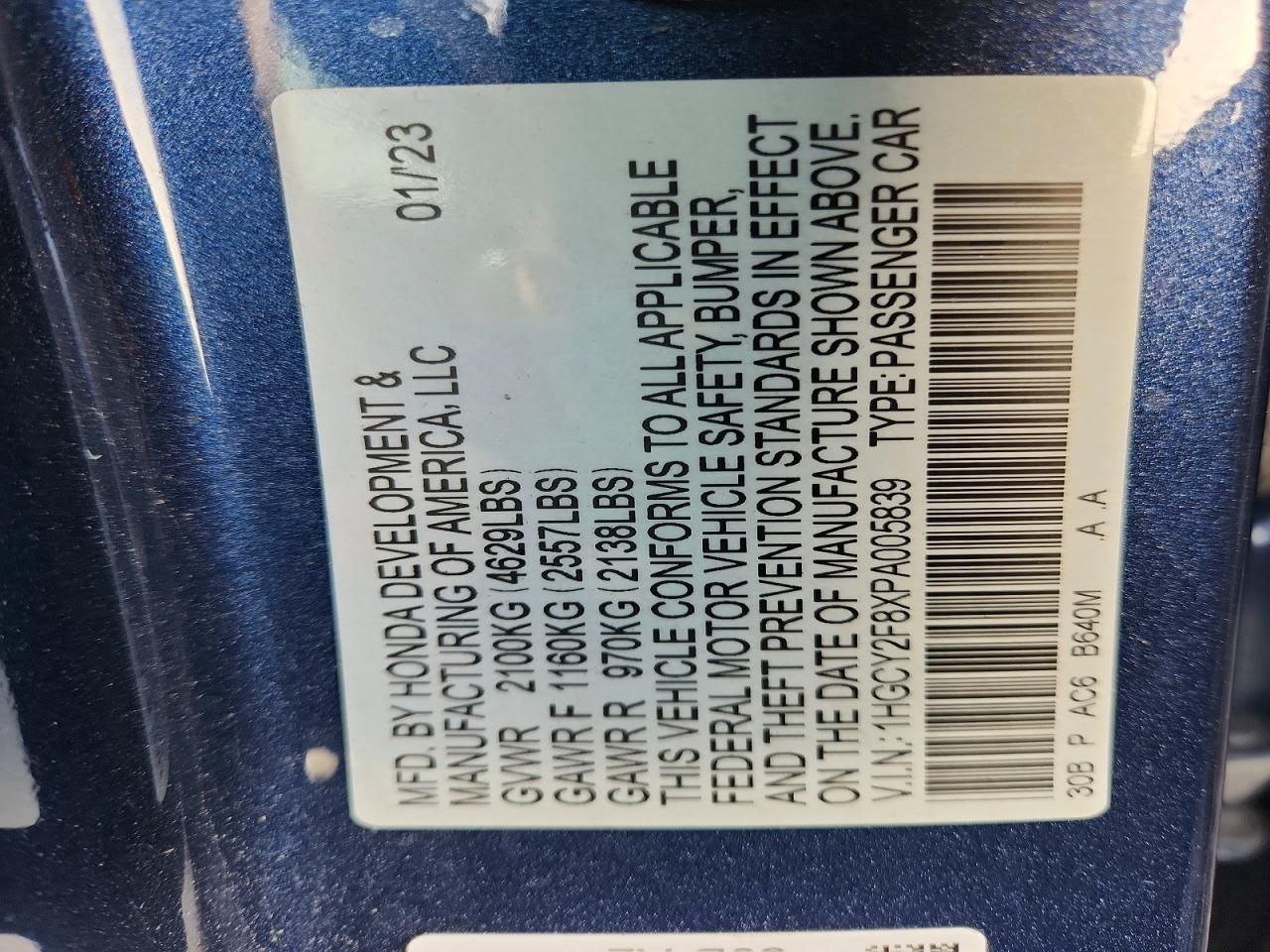 2023 Honda Accord Touring Hybrid