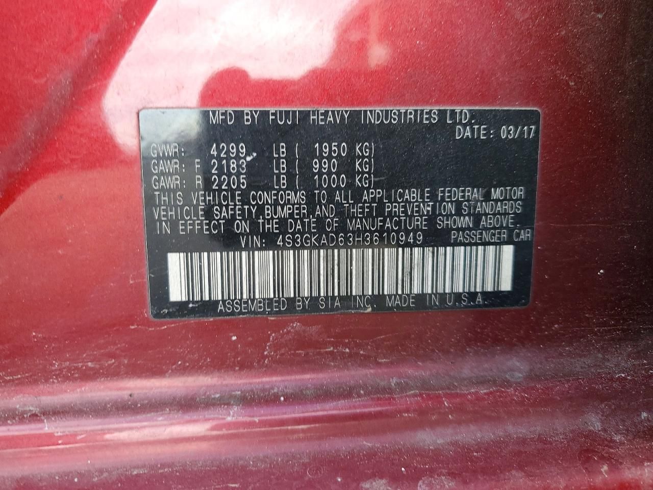 2017 Subaru Impreza Premium Plus