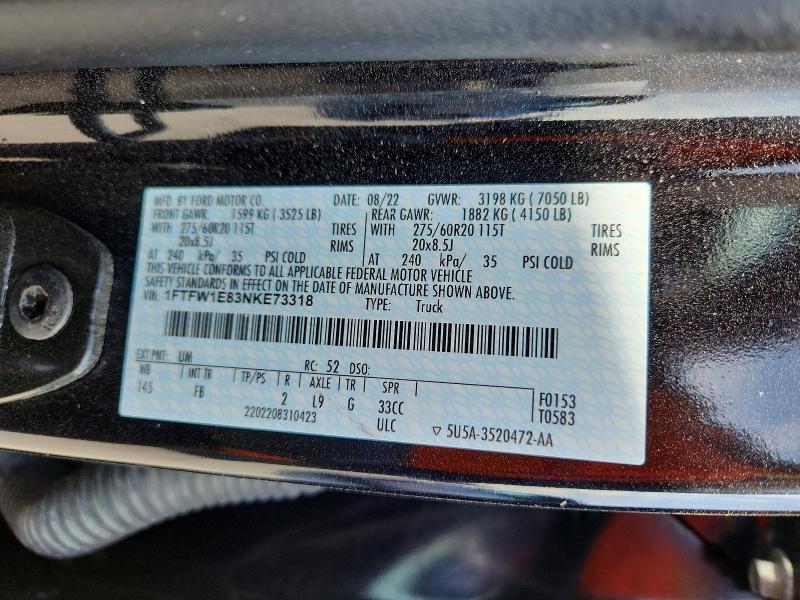 2022 Ford F150 Supercrew