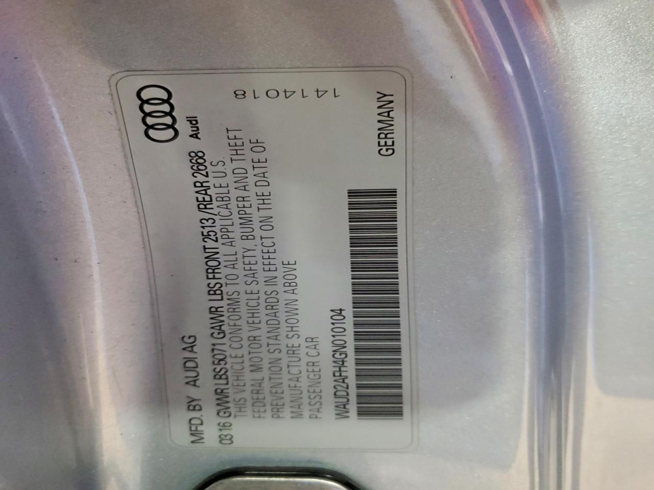 2016 Audi A5 Premium Plus S-line