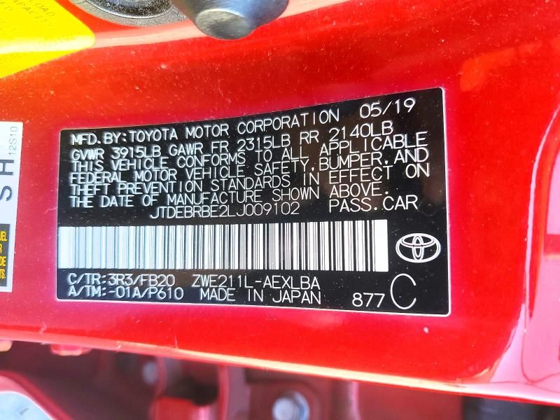 2020 Toyota Corolla le