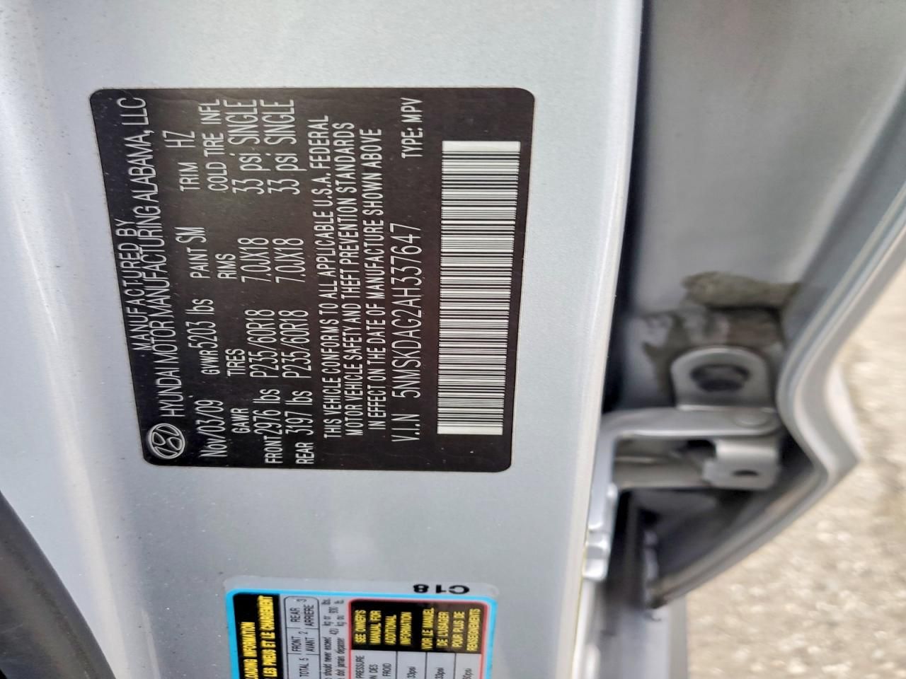 2010 Hyundai Santa fe Limited