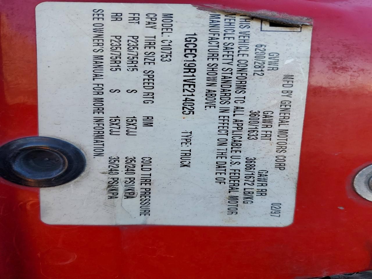 1997 Chevrolet Gmt-400 C1500