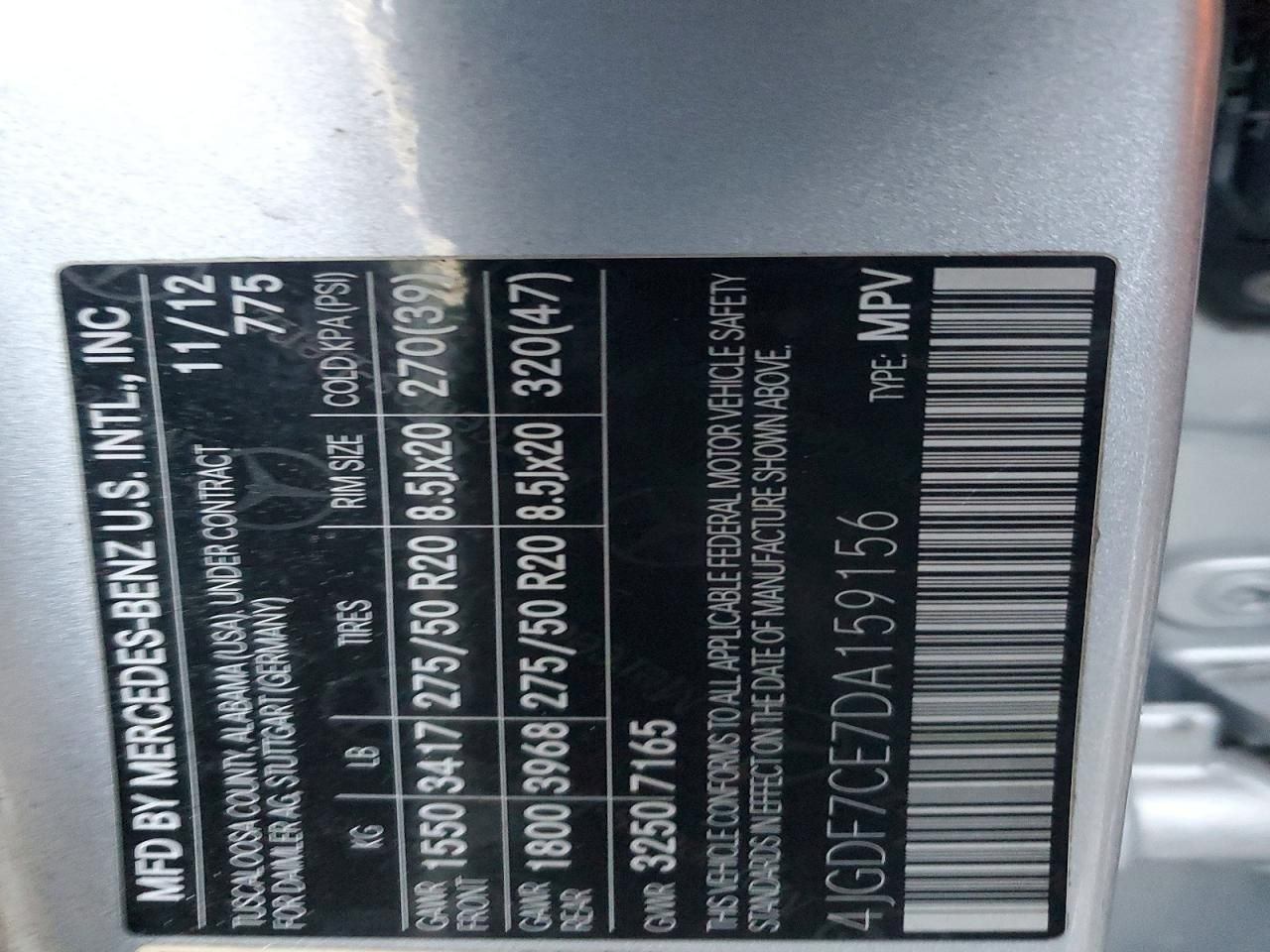 2013 Mercedes-Benz Gl 450 4matic